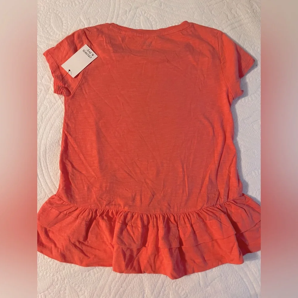 CROWN & IVY, girl’s‎ small, ruffled knit top, NWT